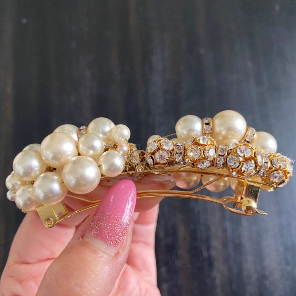 Pearl & Crystal Hair Clip